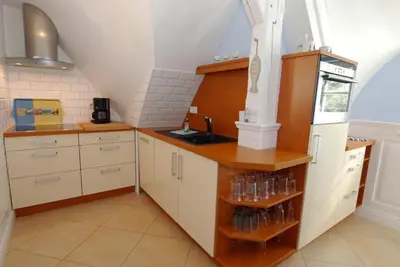 Küche/Küchenzeile in der Unterkunft Müggenburger Weg 35 Wohnung oben rechts