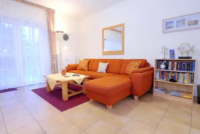 Ein Sitzbereich in der Unterkunft Neue Reihe 17 Wohnung 4