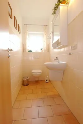 Ein Badezimmer in der Unterkunft Waldstrasse 15 Haus Seepferdchen