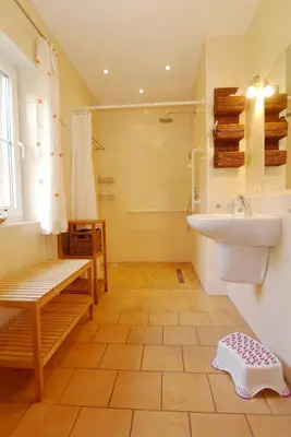 Ein Badezimmer in der Unterkunft Waldstrasse 15 Haus Seepferdchen
