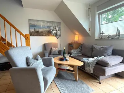 Ein Sitzbereich in der Unterkunft Zur Wellenwiese 10a