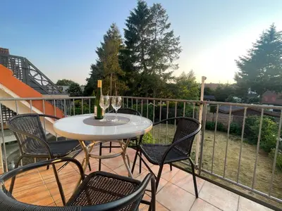 Ein Balkon oder eine Terrasse in der Unterkunft Zur Wellenwiese 10a
