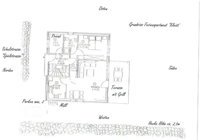 Grundriss der Unterkunft Ferienapartment Kleist