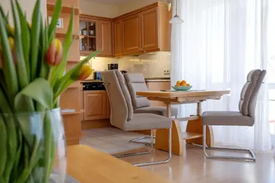 Küche/Küchenzeile in der Unterkunft Birkenstrasse 6i Wohnung 13