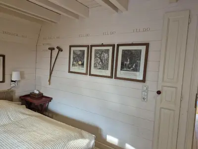 Ein Bett oder Betten in einem Zimmer der Unterkunft Boddenhaus