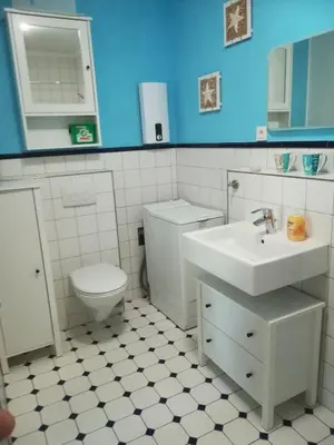 Ein Badezimmer in der Unterkunft Kuschlige Ferienwohnung in der Vinetastadt Barth