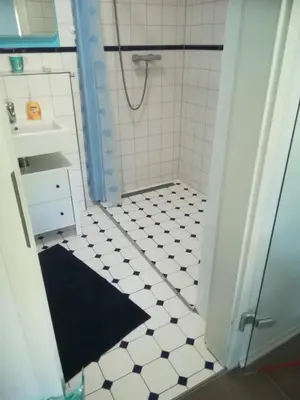 Ein Badezimmer in der Unterkunft Kuschlige Ferienwohnung in der Vinetastadt Barth