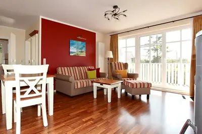 Ein Sitzbereich in der Unterkunft Apartment Saatmann Komfort 5