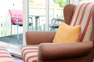 Ein Sitzbereich in der Unterkunft Apartment Saatmann Delux 11