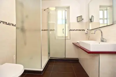 Ein Badezimmer in der Unterkunft Apartment Saatmann Komfort 10