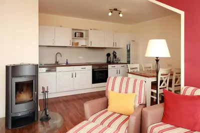 Küche/Küchenzeile in der Unterkunft Apartment Saatmann Suite 9
