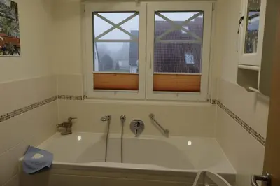 Ein Badezimmer in der Unterkunft Boddenblick 3B
