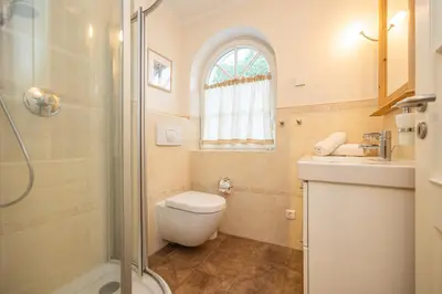 Ein Badezimmer in der Unterkunft Müggenburger Weg 38 Haus Küselwind