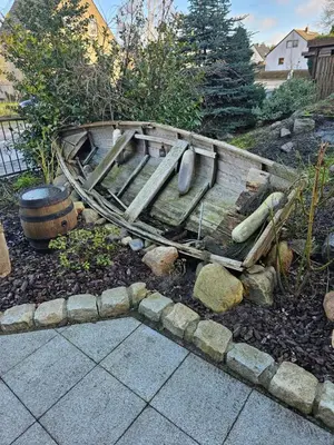 Ein Garten an der Unterkunft Kapitänshaus - Wolkenstube