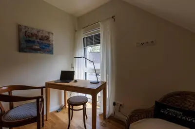 Ein Sitzbereich in der Unterkunft Haus Fuhlendorf