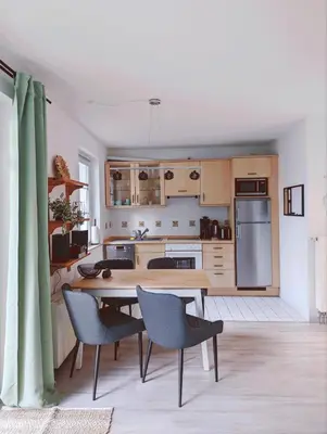 Küche/Küchenzeile in der Unterkunft Bahnhofstr 11 Haus 2 Whg 3