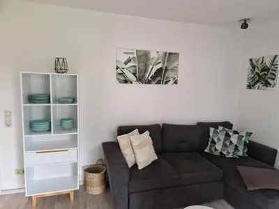 Ein Sitzbereich in der Unterkunft Bahnhofstr 11 Haus 2 Whg 3