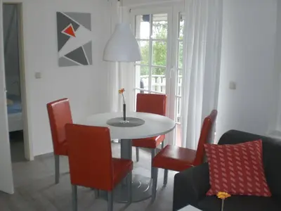 Ein Sitzbereich in der Unterkunft Jan und Jana Ferienhaus