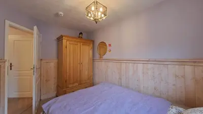 Ein Bett oder Betten in einem Zimmer der Unterkunft Ferienwohnung Astrid