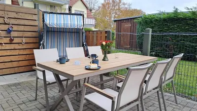 Ein Patio oder anderer Außenbereich in der Unterkunft Ferienwohnung Astrid