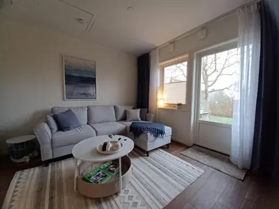 Ein Sitzbereich in der Unterkunft Ferienhaus Paul und Pauline