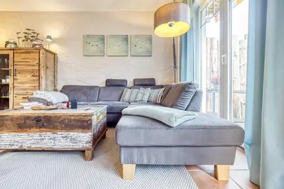 Ein Sitzbereich in der Unterkunft Haus Arielle