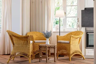 Ein Sitzbereich in der Unterkunft Ferienhaus Urlaubshus
