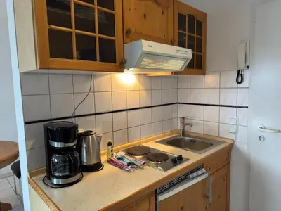 Küche/Küchenzeile in der Unterkunft Wohnung in Zingst nahe Ostseestrand
