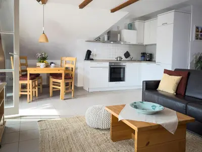 Küche/Küchenzeile in der Unterkunft Santa Karina - Maisonette mit Südwestbalkon