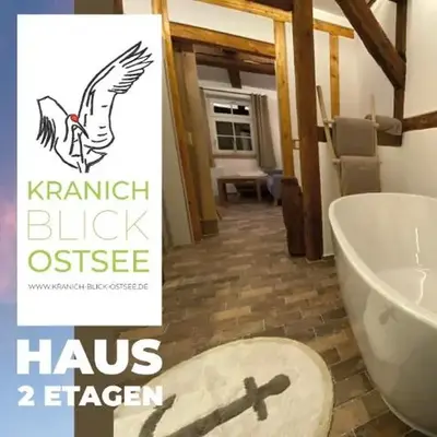 Historisches Bauernhaus für 8 Personen mit Luxus und Natur auf 2 Etagen ideal für Familien und Hunde 2500m2 eingezäunt an der Ostsee