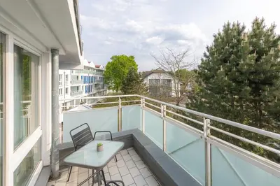 Ein Balkon oder eine Terrasse in der Unterkunft Strandnah Zingst - Ap 608