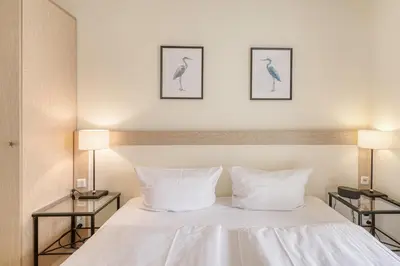 Ein Bett oder Betten in einem Zimmer der Unterkunft Strandnah Zingst - Ap 608