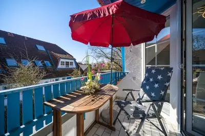 Ein Balkon oder eine Terrasse in der Unterkunft Mühlenpark 1 Mühlenpark Haus 5 Wo 19