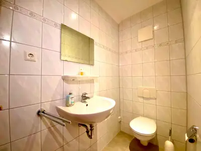 Ein Badezimmer in der Unterkunft Am Deich 29