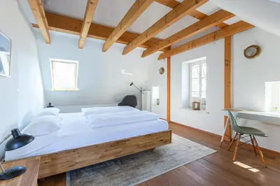 Ein Bett oder Betten in einem Zimmer der Unterkunft Käpt'ns Hus