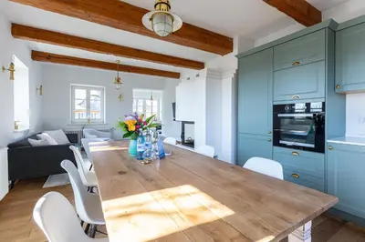 Küche/Küchenzeile in der Unterkunft Käpt'ns Hus
