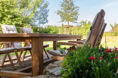 Ein Garten an der Unterkunft Käpt'ns Hus