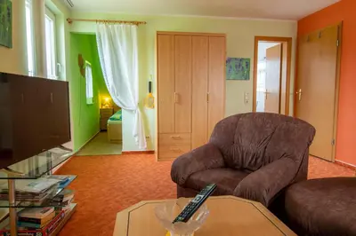 TV/Unterhaltungsangebot in der Unterkunft Urlaubs-Appartement am Dorfrand
