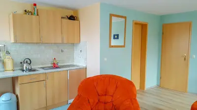 Küche/Küchenzeile in der Unterkunft Ferienwohnung am Dorfrand