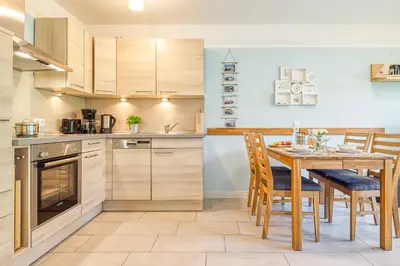 Küche/Küchenzeile in der Unterkunft Villa Ostseestern Wohnung 