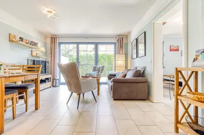 Ein Sitzbereich in der Unterkunft Villa Ostseestern Wohnung 