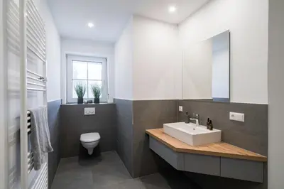 Ein Badezimmer in der Unterkunft 2amMEER