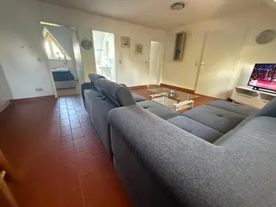 Ein Sitzbereich in der Unterkunft FeWo Dierhagen - Zwischen den Wassern - Ostsee und Bodden