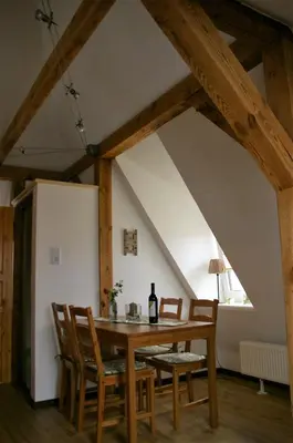 Ein Sitzbereich in der Unterkunft Barther Boddenblick