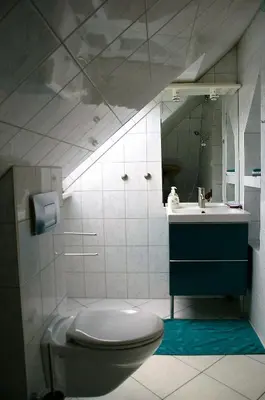 Ein Badezimmer in der Unterkunft Barther Boddenblick
