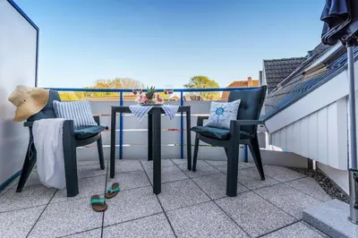 Ein Balkon oder eine Terrasse in der Unterkunft Klosterstrasse 14 a Whg 13