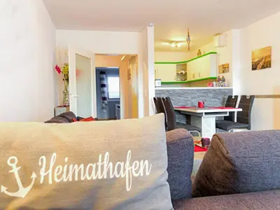 Küche/Küchenzeile in der Unterkunft Ferienwohnung Heimathafen