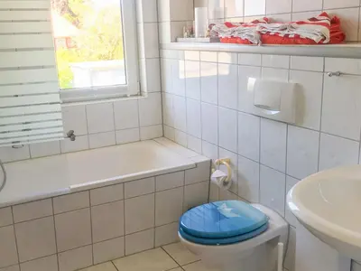 Ein Badezimmer in der Unterkunft Ferienwohnung Heimathafen