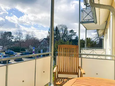 Ein Balkon oder eine Terrasse in der Unterkunft Ferienwohnung Heimathafen