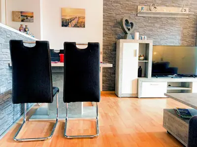 Küche/Küchenzeile in der Unterkunft Ferienwohnung Heimathafen